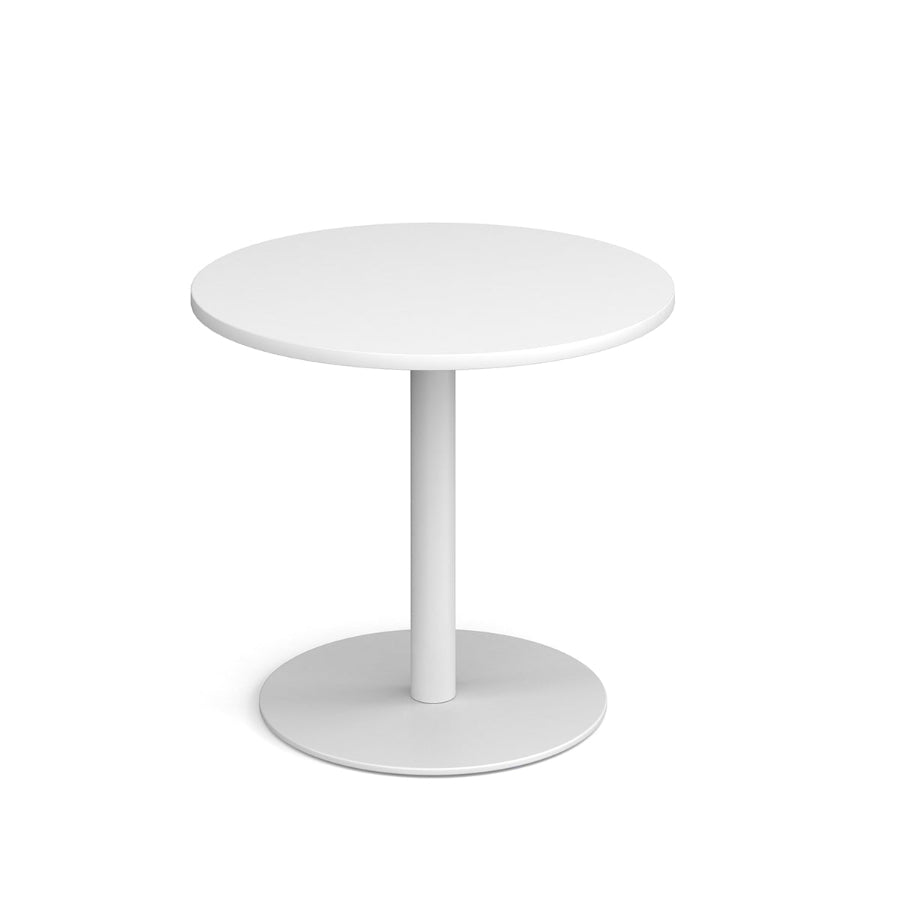 Circular Table With White Flat Radial Base H750Mm