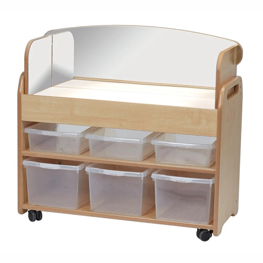 Medium Light Box Trolley plus Mirror Surround