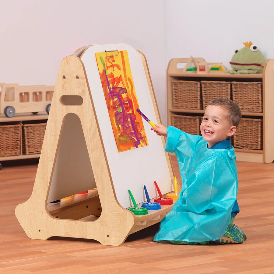 Double-sided 2 Station Easel (Chalkboard/Whiteboard)