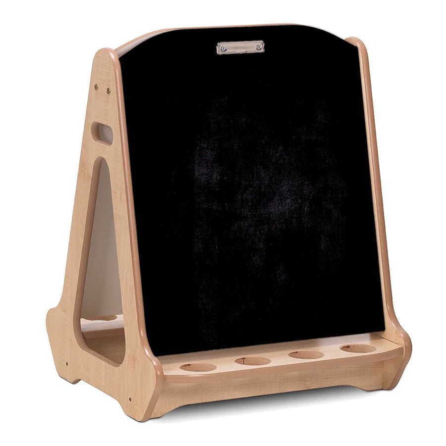 Double-sided 2 Station Easel (Chalkboard/Whiteboard)