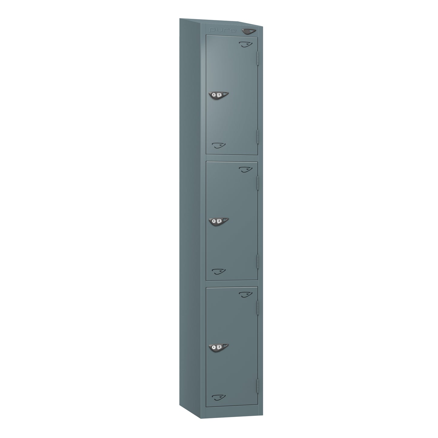 Pure Prime 3 Door Sloping Top Locker H1800xW300xD380mm