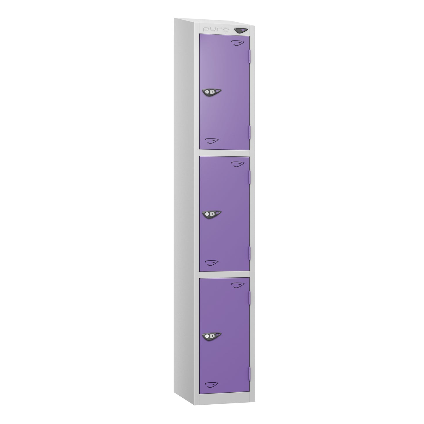 Pure Prime 3 Door Sloping Top Locker H1800xW300xD380mm