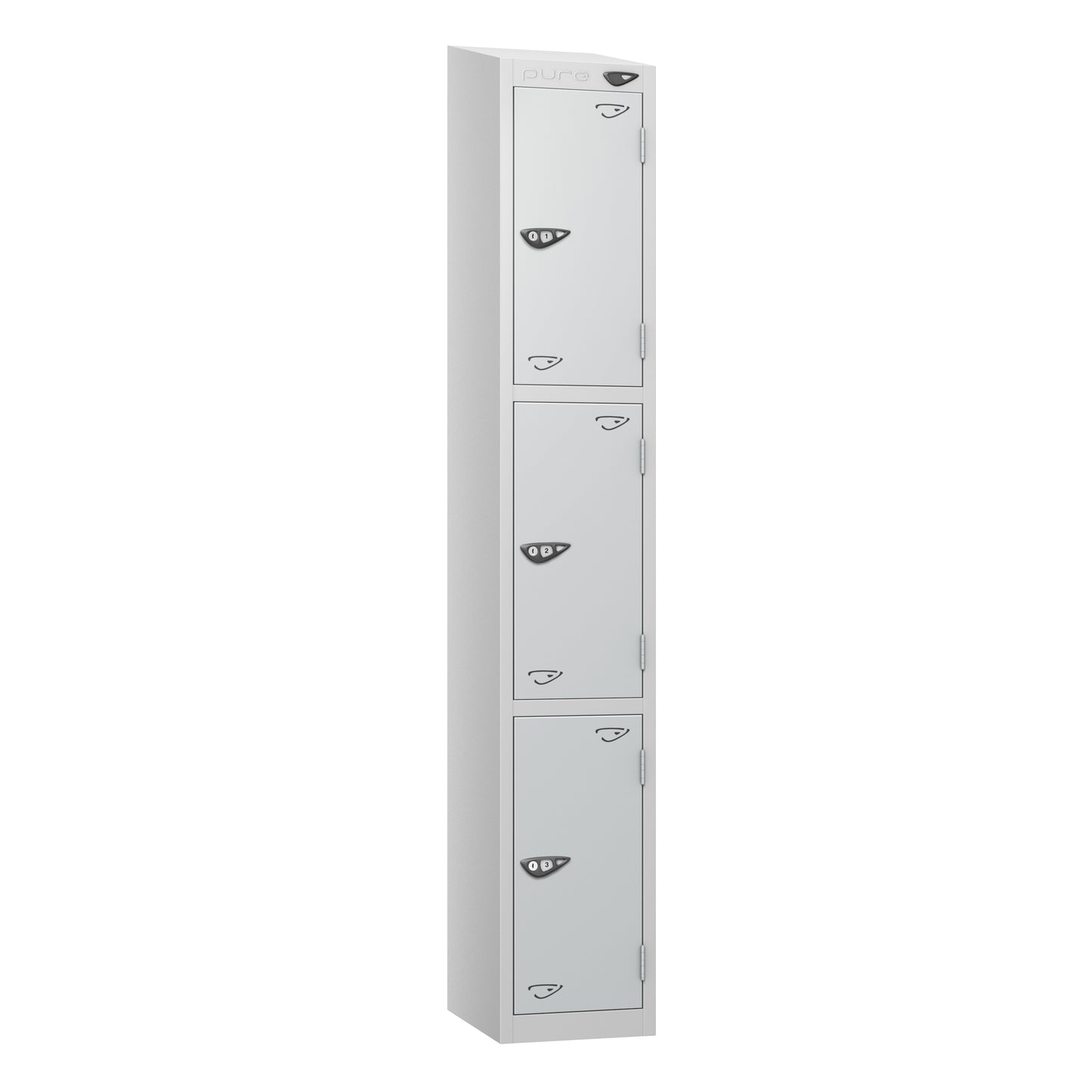 Pure Prime 3 Door Sloping Top Locker H1800xW300xD380mm