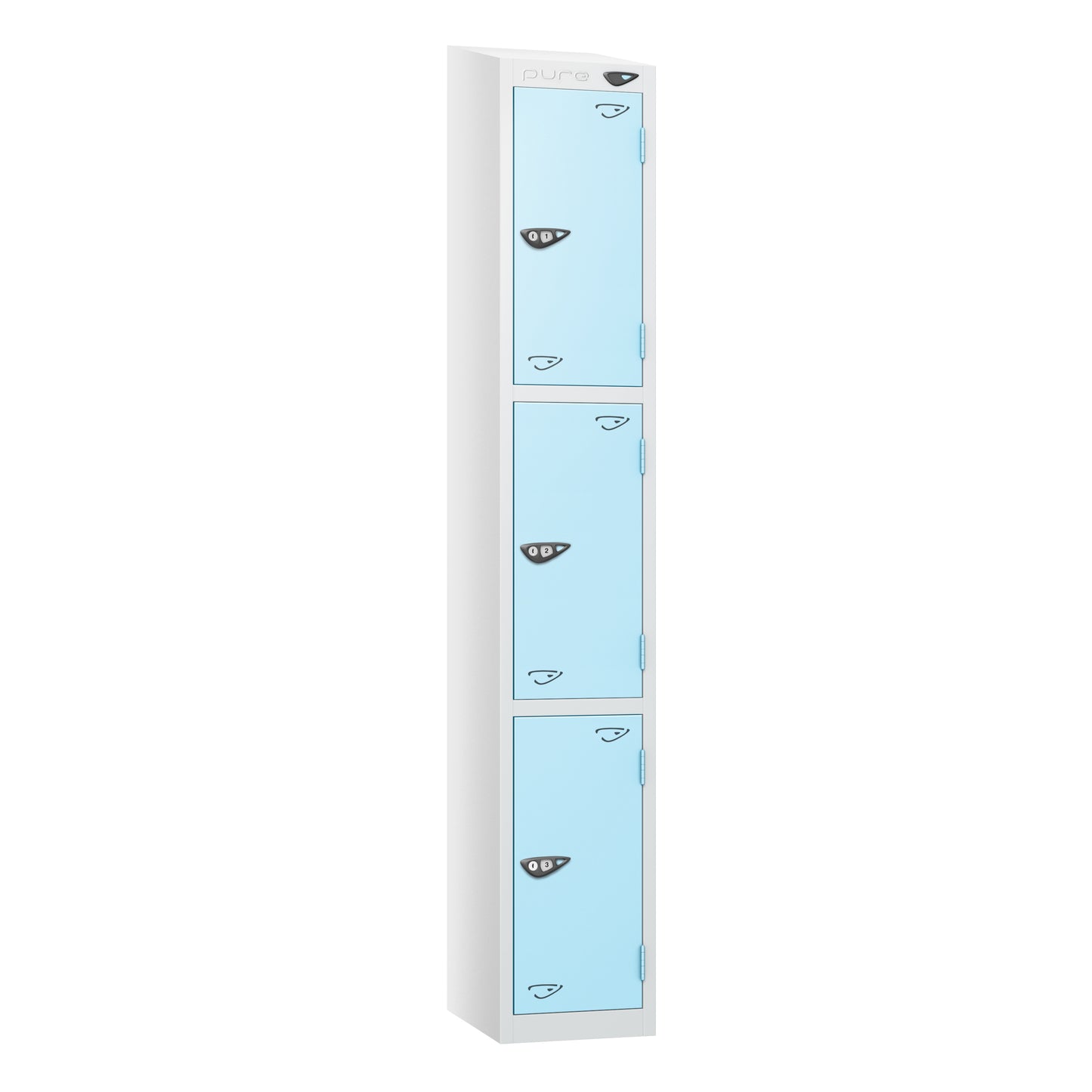 Pure Prime 3 Door Sloping Top Locker H1800xW300xD380mm