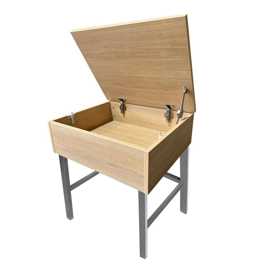 RetroModern Wooden Single School Desk