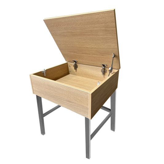 RetroModern Wooden Single School Desk