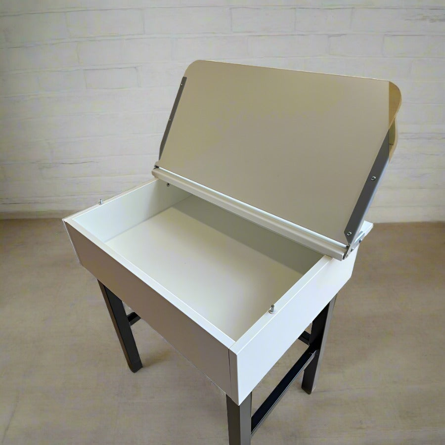 RetroModern Wooden Single School Desk