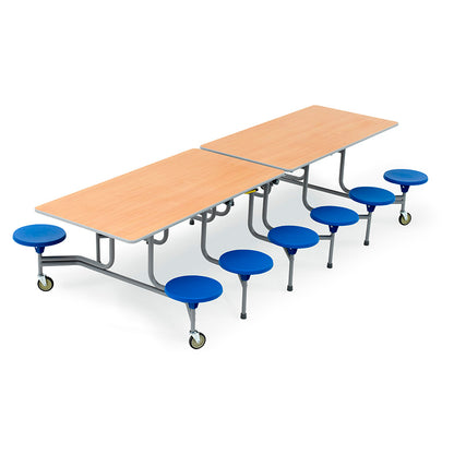 Rectangular Mobile Folding Dining Unit 12 Seats