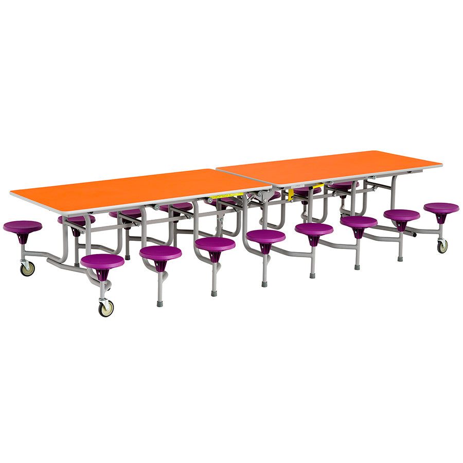 Rectangular Mobile Folding Dining Unit 16 Seats