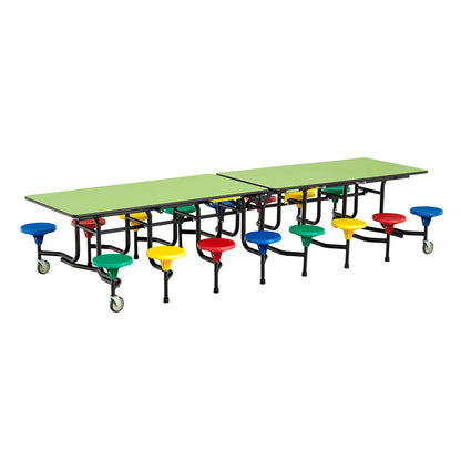 Rectangular Mobile Folding Dining Unit 16 Seats