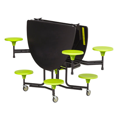 Oval Mobile Folding Dining Unit 8 Seats