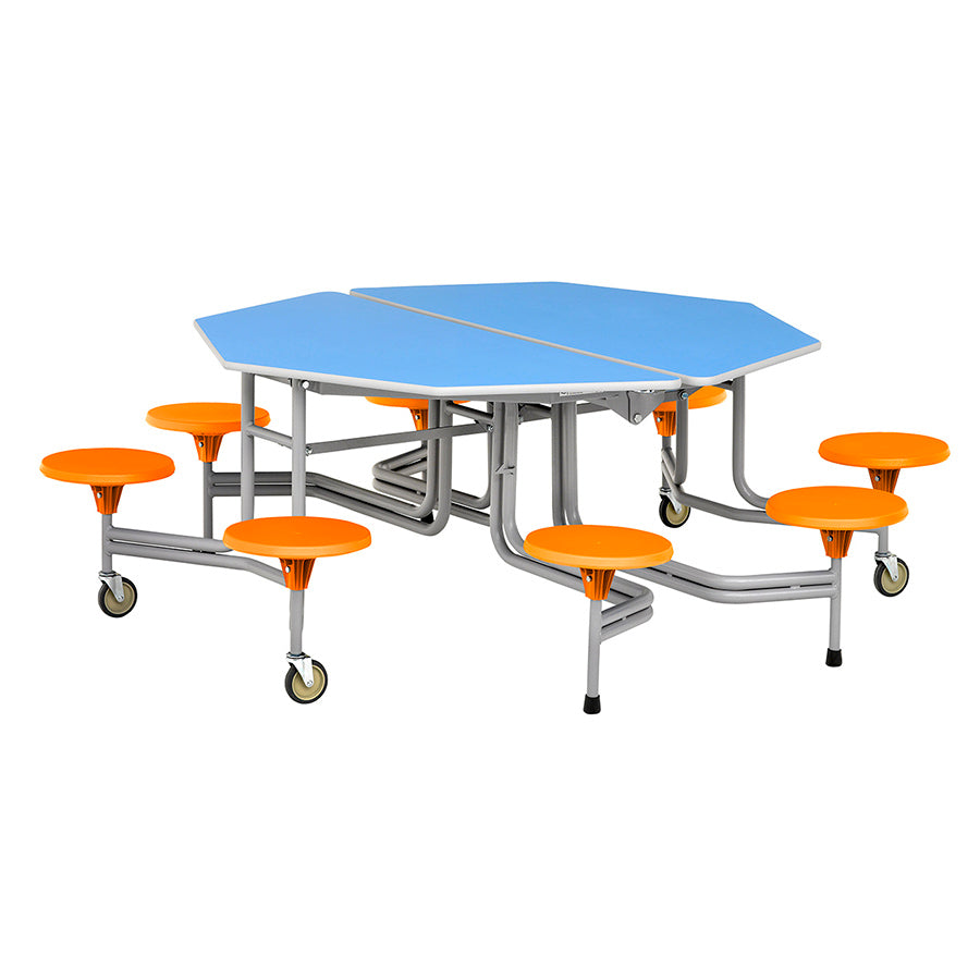 Octagonal Mobile Folding Dining Unit 8 Seats