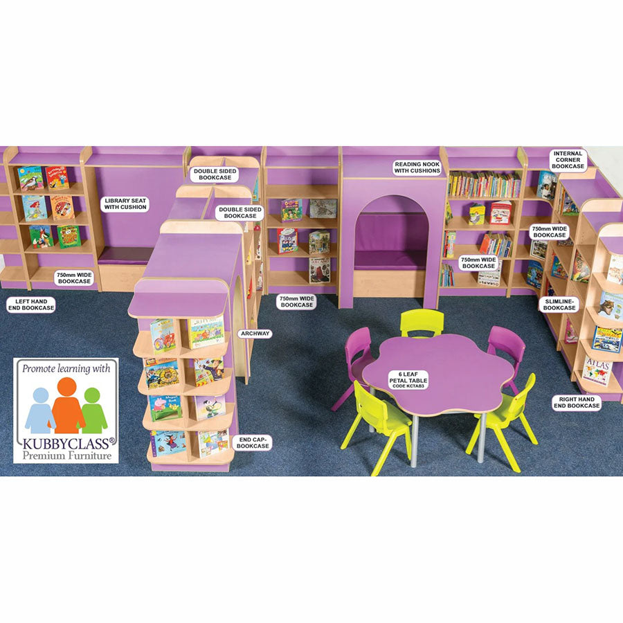 KubbyClass® D-End Cap Library Bookcase (3 Sizes)