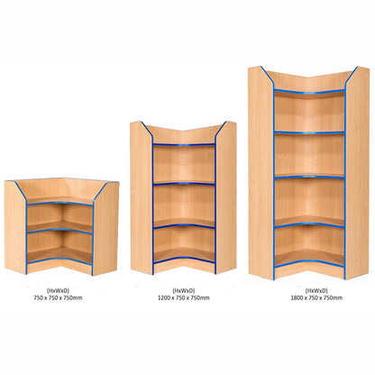 Smart Storage Corner Low Bookcase H750mm