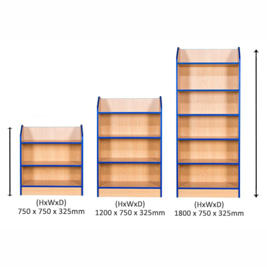 Smart Storage Single Sided Tall Bookcase H1800mm