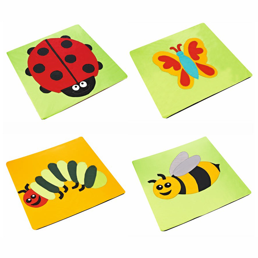 Butterfly Bee Caterpillar And Ladybird Mat Set Pk4