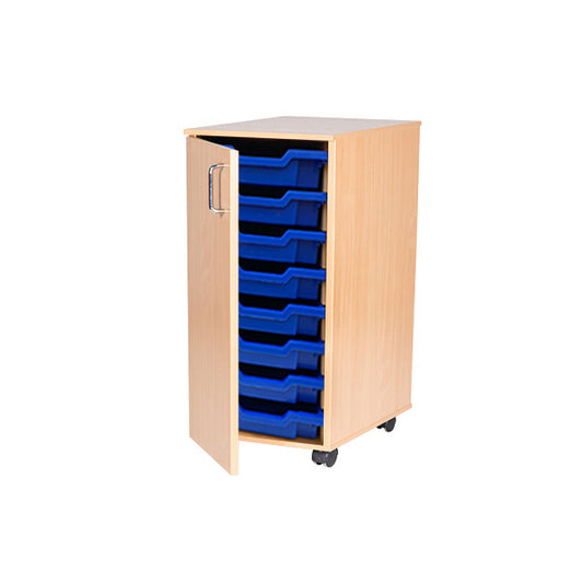 Smart Storage Coloured Edge 8 Tray Single Unit With Lockable Doors