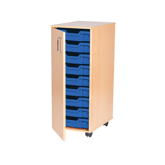 Smart Storage Coloured Edge 9 Tray Single Unit With Lockable Doors