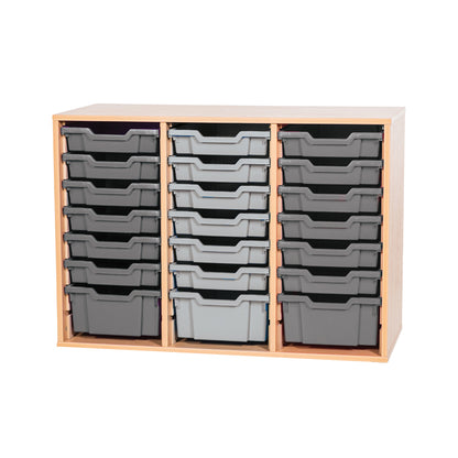 Smart Storage Coloured Edge Open 24 Tray Triple Unit static