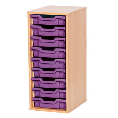 Smart Storage Coloured Edge Open 9 Tray Single Unit