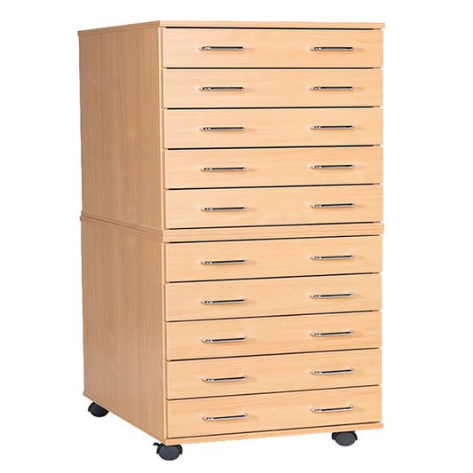 Smart Storage 10 Drawer A2 Mobile Planchest