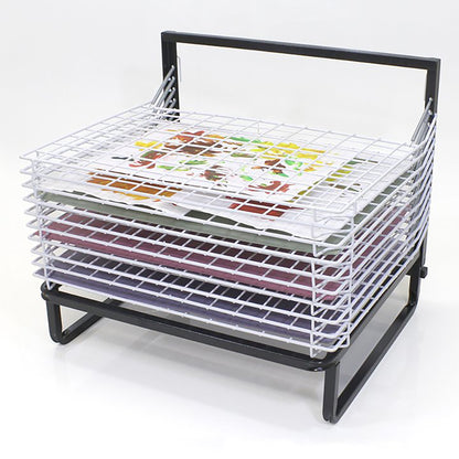 Free Standing Spring Loaded Drying Rack 10 Shelf