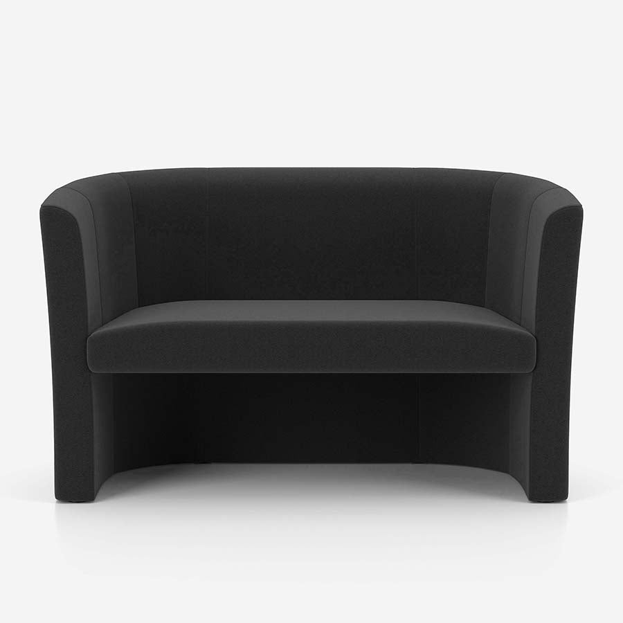 Oakland Black Vinyl Duo Seater