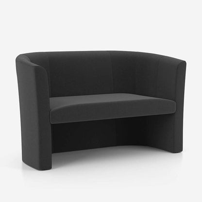 Oakland Black Vinyl Duo Seater