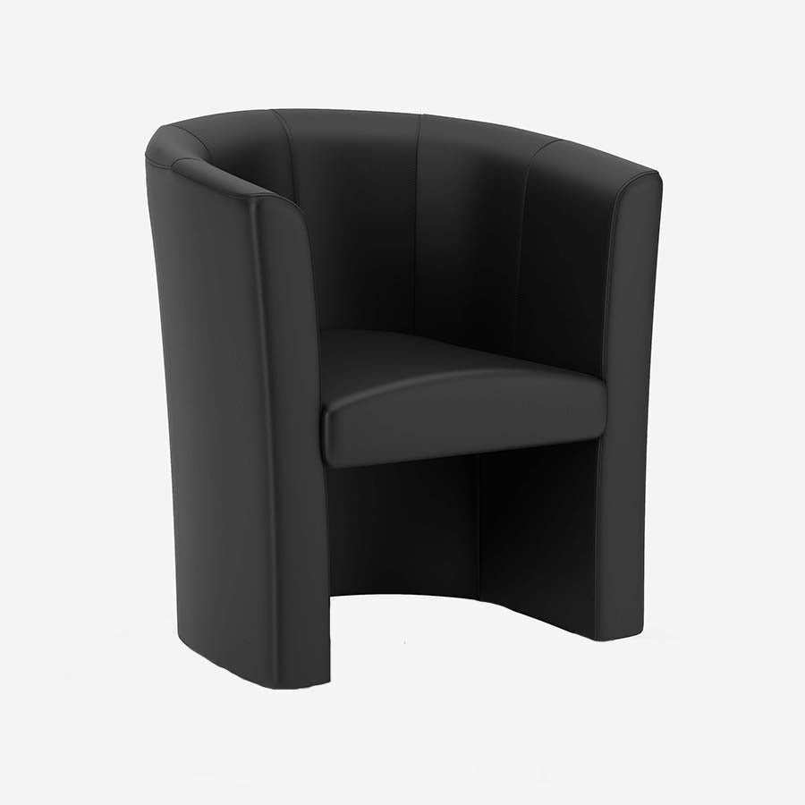 Oakland Black Vinyl Armchair