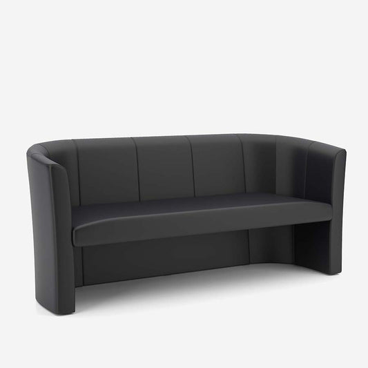 Oakland Black Vinyl Trio Sofa