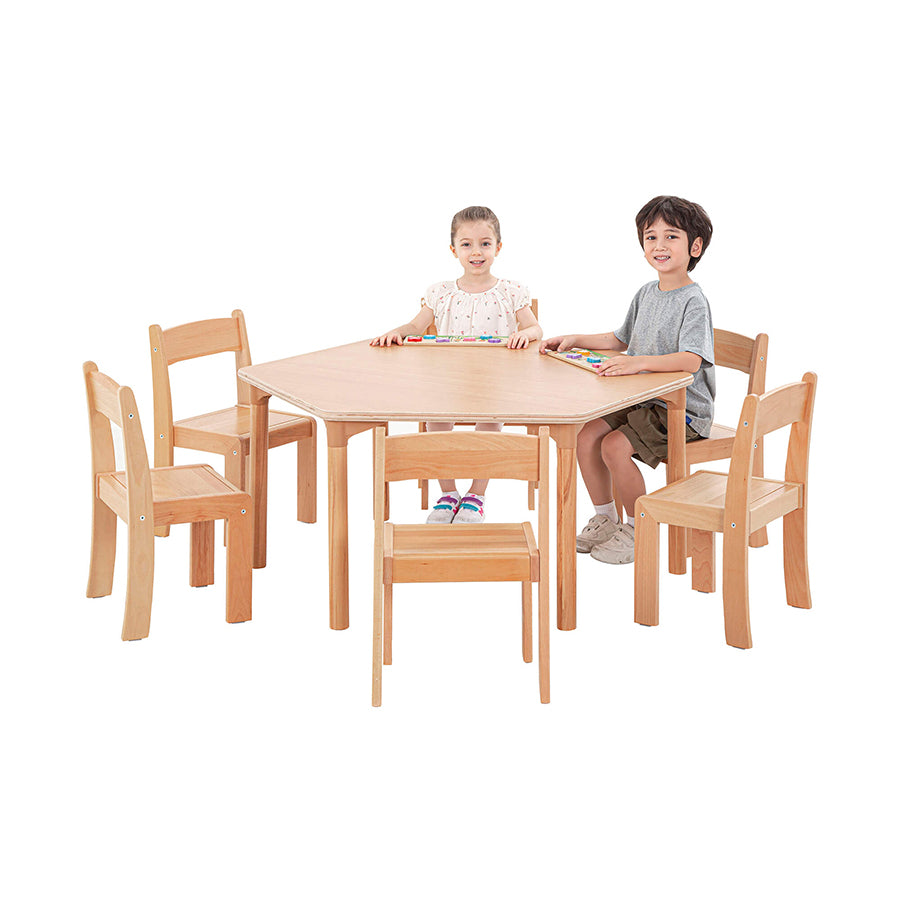 Beechwood Hexagonal Table