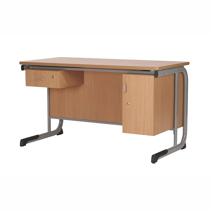 Alpha® Teachers Desk With Cabinet And Drawer