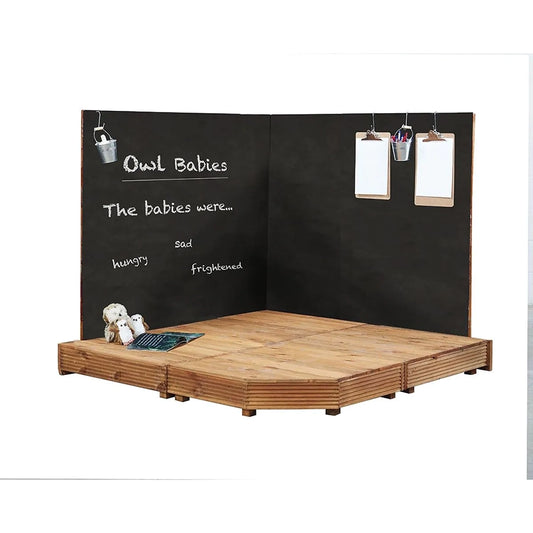 Corner Stage And Chalkboards