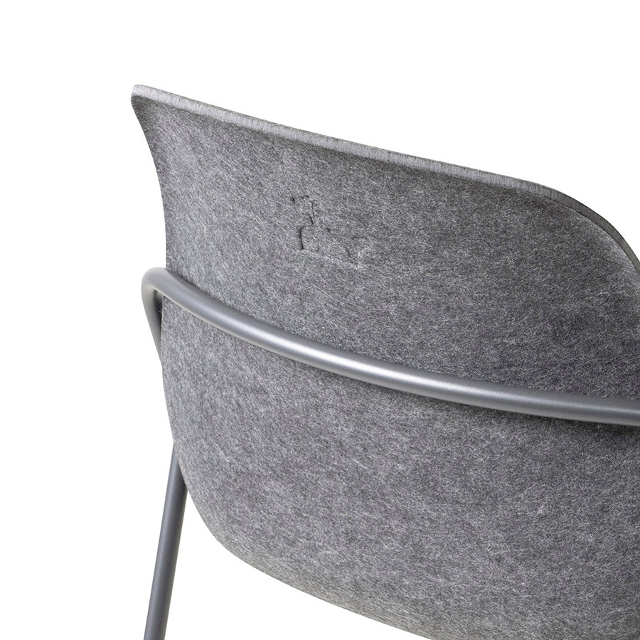 Felt Fine Chair with Upholstered Seat