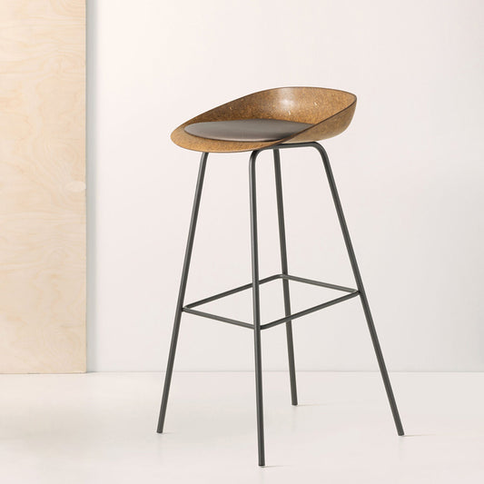 Hemp Medium & High Barstool with Upholstered Seat