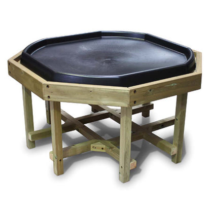 Wooden Tuff Tray With Tall Legs & Black Tuff Tray