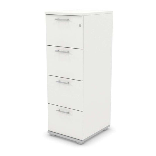 Signature 4 Drawer Filing Cabinet 1400X480 Silver