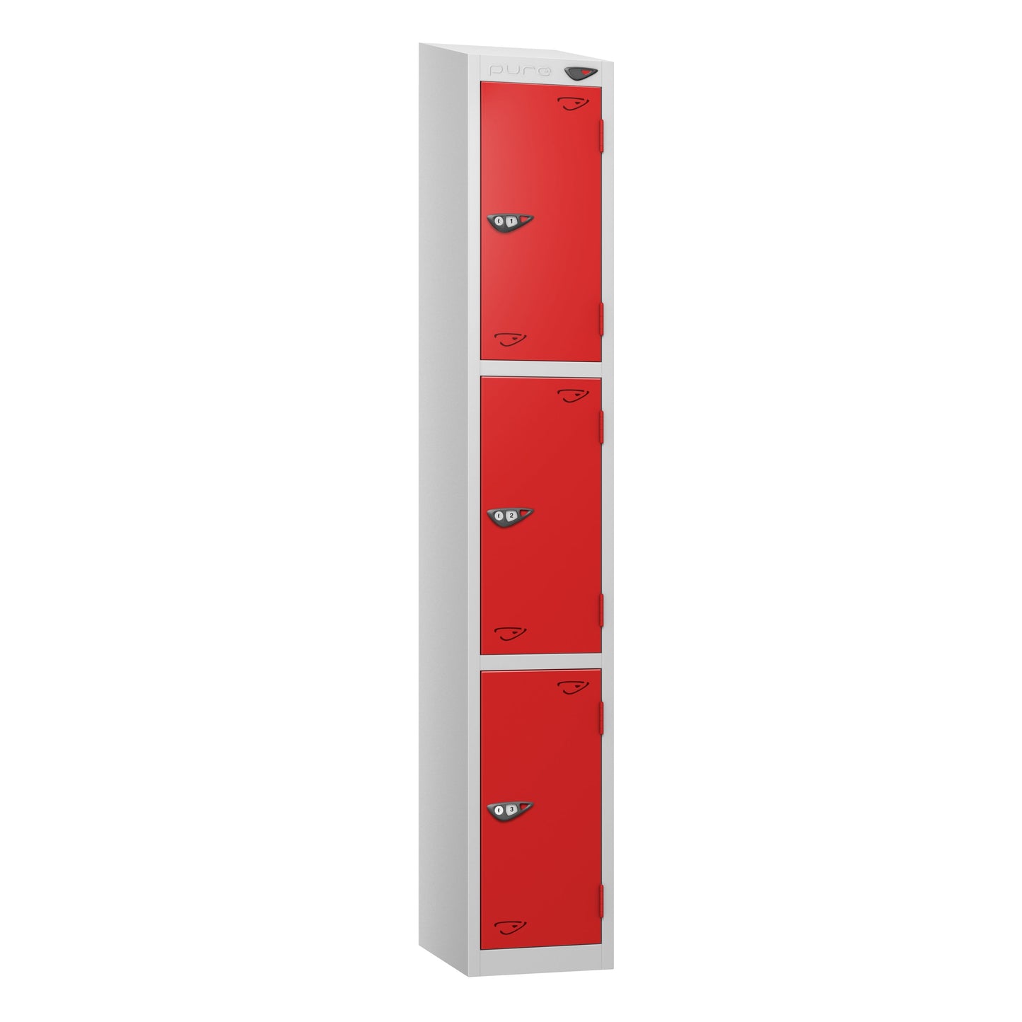 Pure Prime 3 Door Sloping Top Locker H1950/1800xW380xD450mm