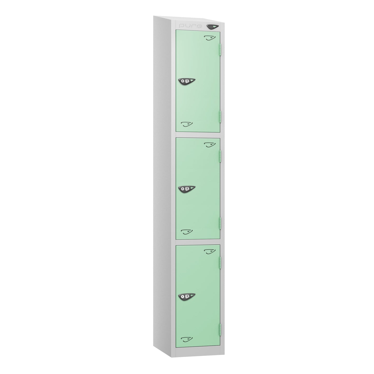 Pure Prime 3 Door Sloping Top Locker H1800xW300xD450mm