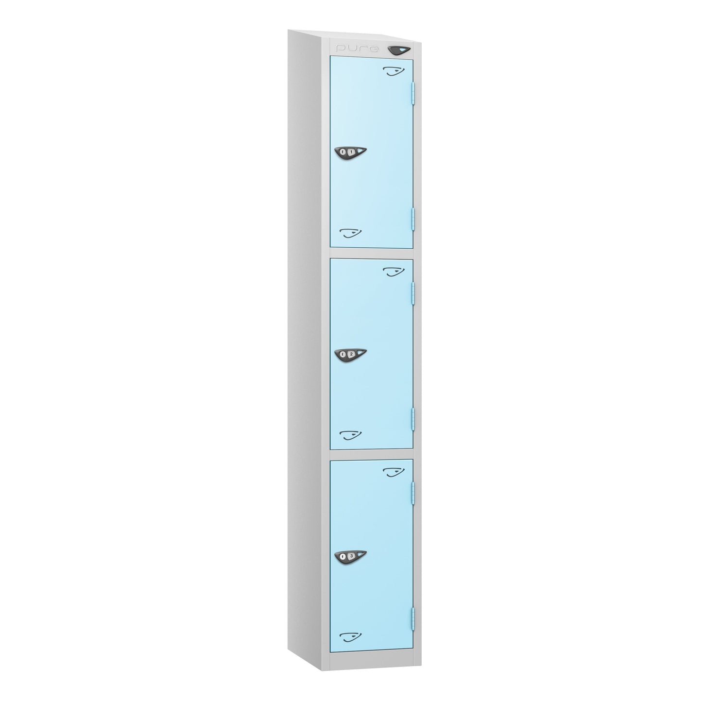 Pure Prime 3 Door Sloping Top Locker H1950/1800xW380xD450mm