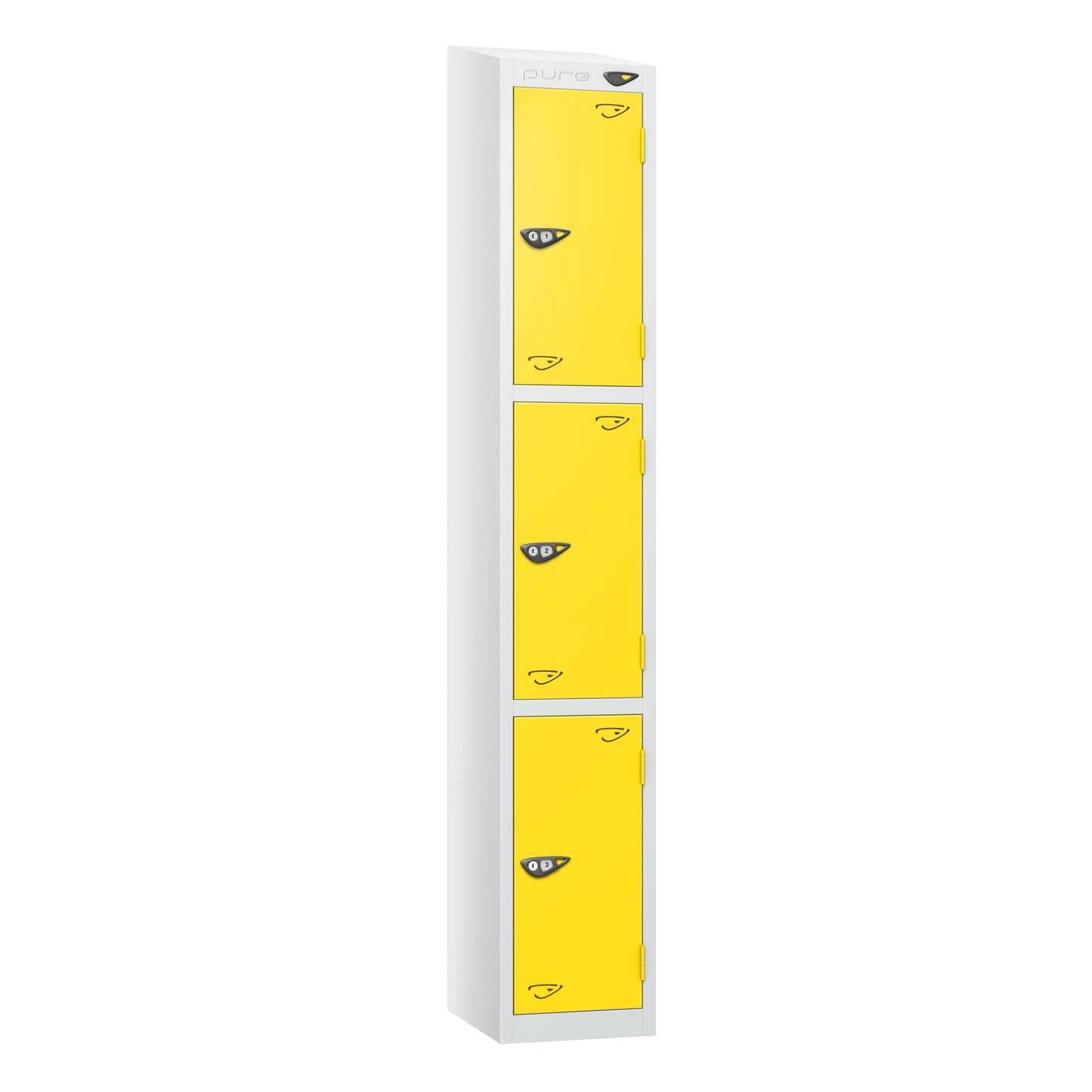 Pure Prime 3 Door Sloping Top Locker H1950/1800xW380xD450mm