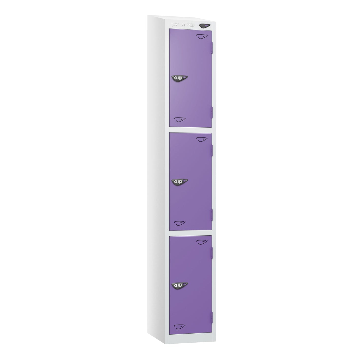 Pure Prime 3 Door Sloping Top Locker H1800xW300xD450mm