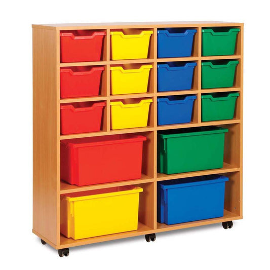 Cubby Units Cubby 12 Tray & 4 Extra Deep Tray Unit