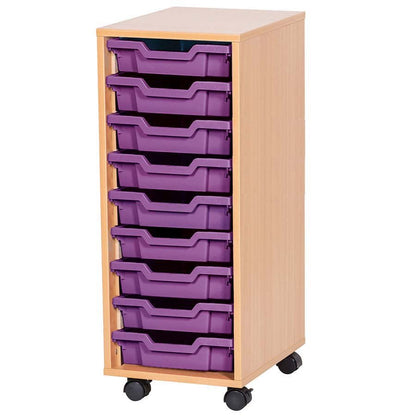 Smart Storage Coloured Edge Open 9 Tray Single Unit