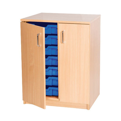 Smart Storage Coloured Edge 14 Tray Single Unit With Lockable Doors