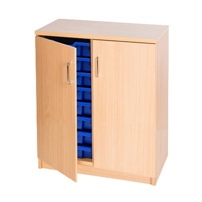 Smart Storage Coloured Edge 16 Tray Single Unit With Lockable Doors