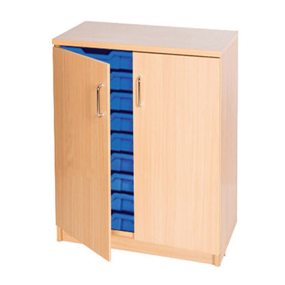 Smart Storage Coloured Edge 18 Tray Single Unit With Lockable Doors